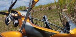 Avião de pequeno porte faz pouso forçado em canavial na PB-011, em Santa Rita