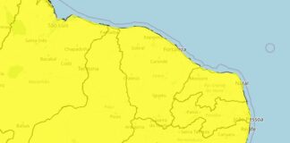 Inmet emite alerta de chuva forte e ventos de até 60 km/h na Paraíba